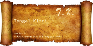 Tangel Kitti névjegykártya